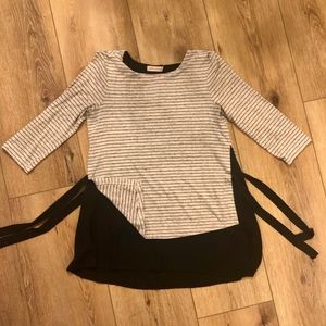 Pebble & Stone Layered Top- Striped